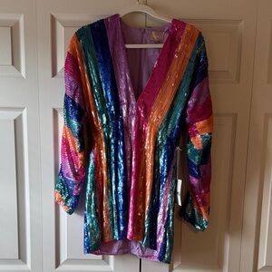 Show Me Your MuMu Multicolor Sequin Mini Dress